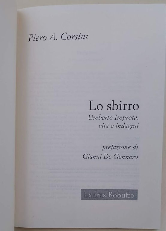 LO SBIRRO-UMBERTO IMPROTA, VITA E INDAGINI(2004)