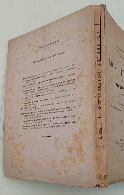 Lo scetticismo degli accademici- Parte Prima- Le fonti-La Storia esterna-La …