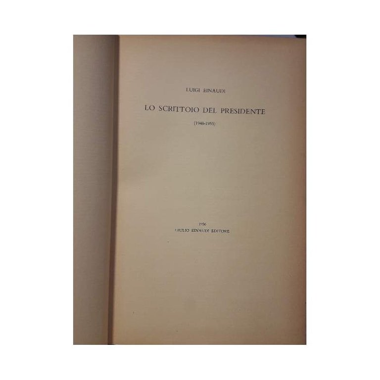 LO SCRITTOIO DEL PRESIDENTE(1948-1955)(1956)