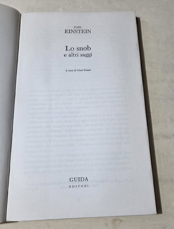 Lo snob e altri saggi