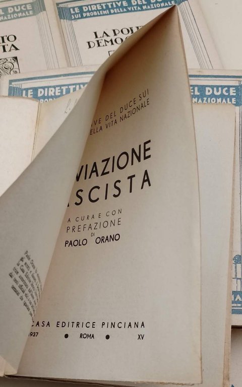 LO STATO FASCISTA...ECC. 12 VOLL(1937)
