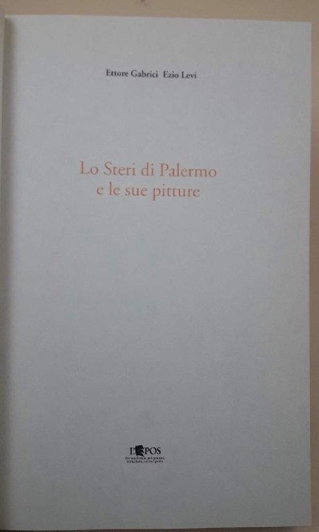 LO STERI DI PALERMO E LE SUE PITTURE(2003)