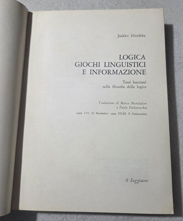 Logica giochi linguistici e informazione | Immagine Gallery 2