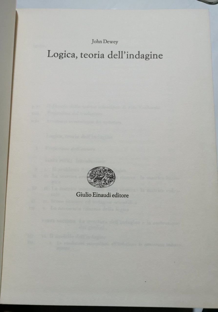 Logica, teoria dell'indagine