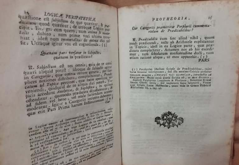 LOGICA tria complectens Rudimenta Institutions Acroases (1750) | Immagine Gallery 8