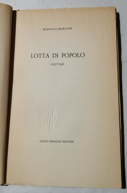 Lotta di popolo 1937 - 1945