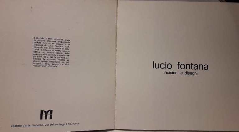 LUCIO FONTANA- INCISIONI E DISEGNI