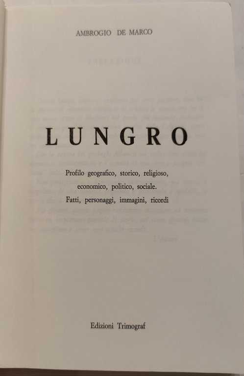 Lungro - Profilo geografico,storico,religioso,economico,politico, sociale.