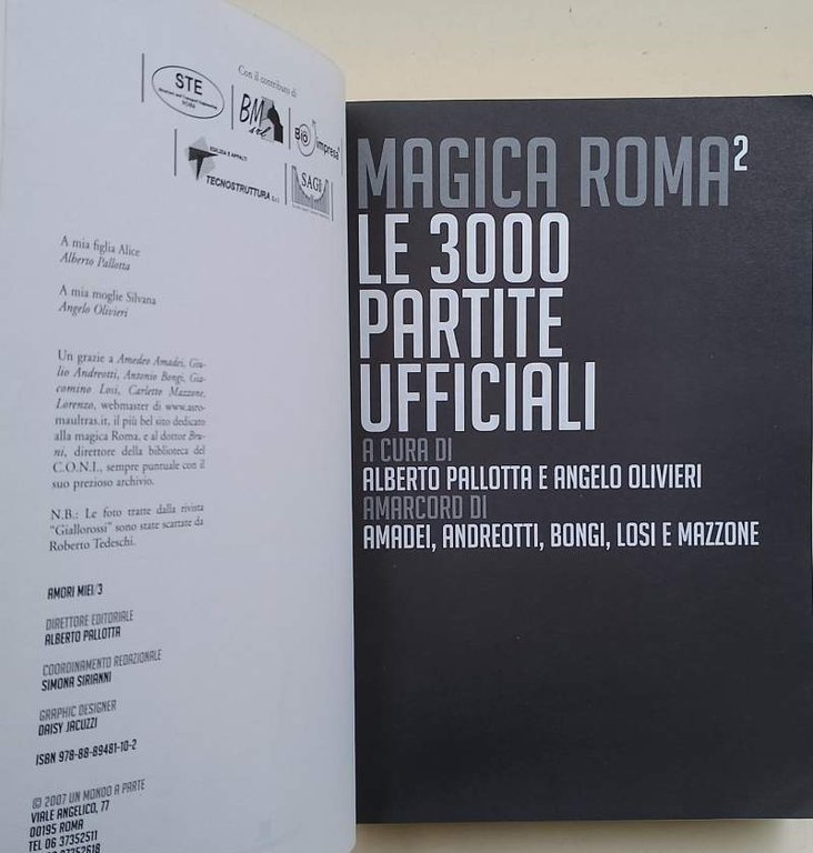 MAGICA ROMA 2 -LE 3000 PARTITE UFFICIALI( 2007)