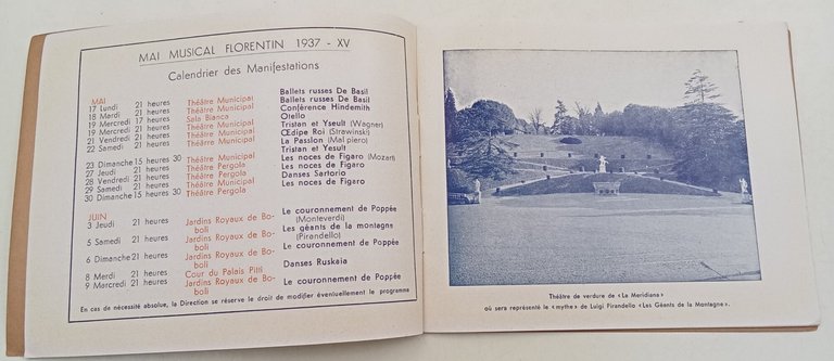 Mai Musical Florentin 27 avril-9 juin, 1937 - An XV