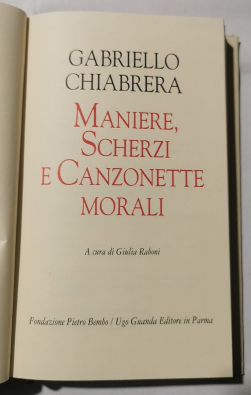 Maniere, scherzi e canzonette morali