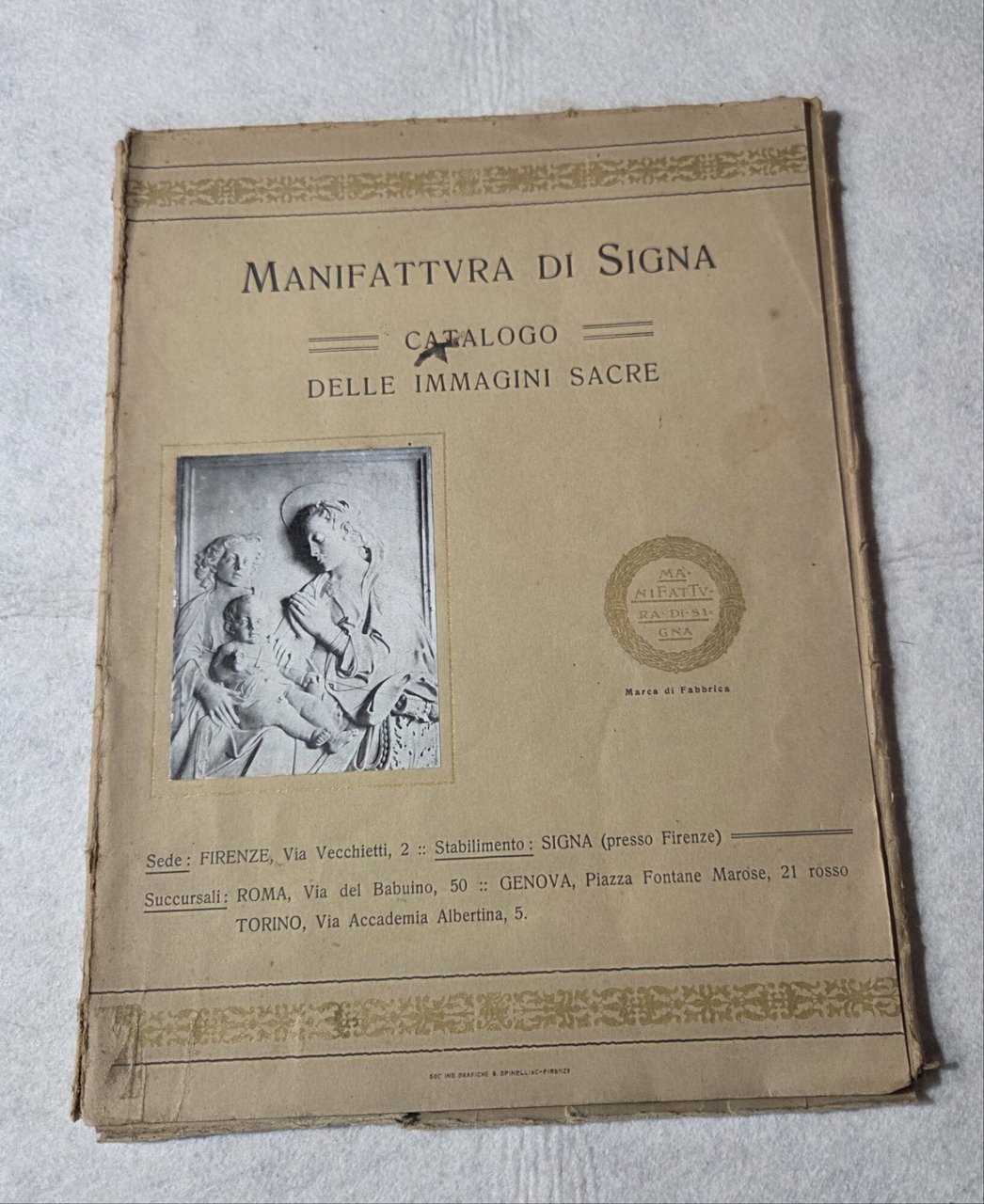 Manifattura di Signa - Catalogo delle Immagini Sacre | Immagine principale