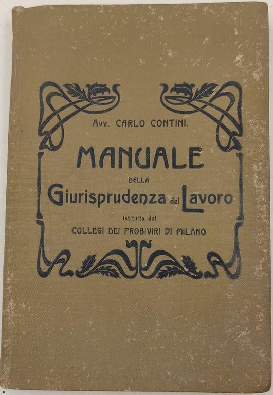 MANUALE DELLA GIURISPRUDENZA DEL LAVORO ISTITUITA DAI COLLEGI DEI PROBIVIRI …