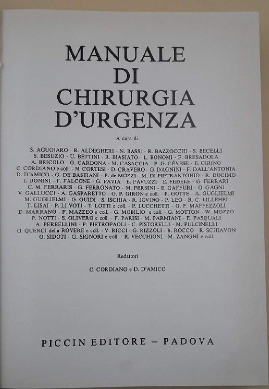 MANUALE DI CHIRURGIA D'URGENZA-1-(1981)