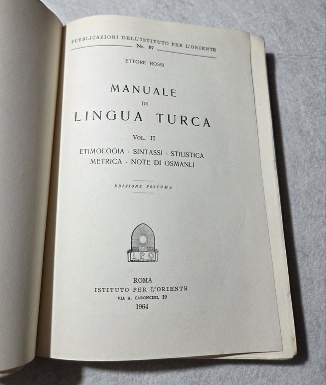Manuale di lingua turca - Vol. II Etimologia, sintassi, stilistica, … | Immagine Gallery 2