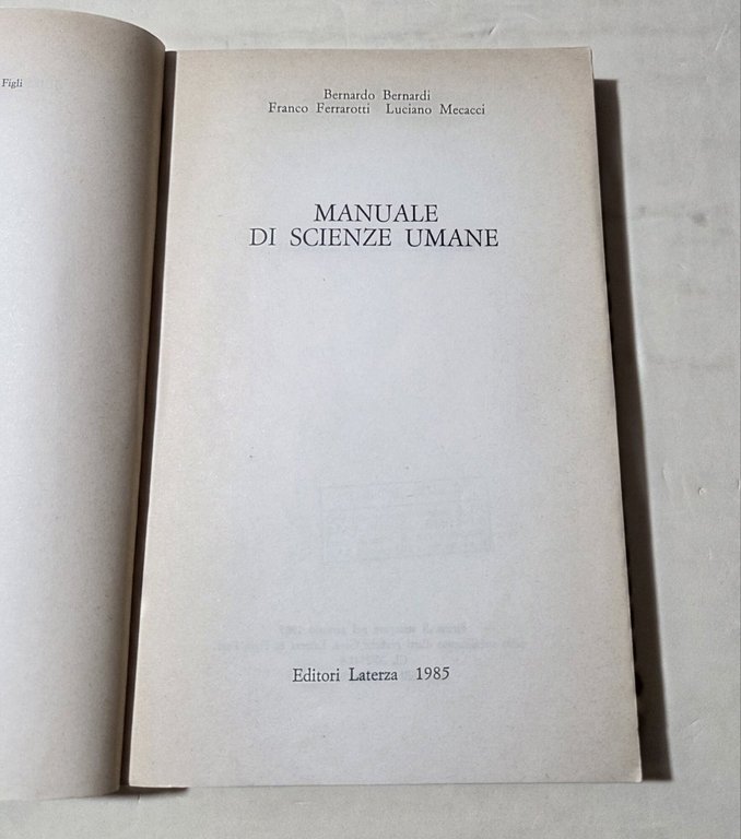 Manuale di scienze umane