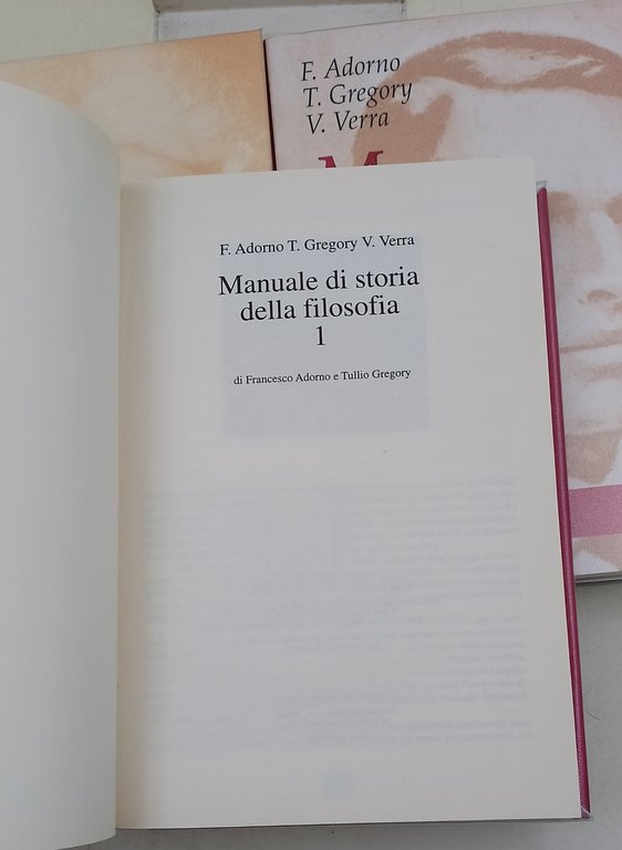 Manuale di Storia della Filosofia- 3 voll.