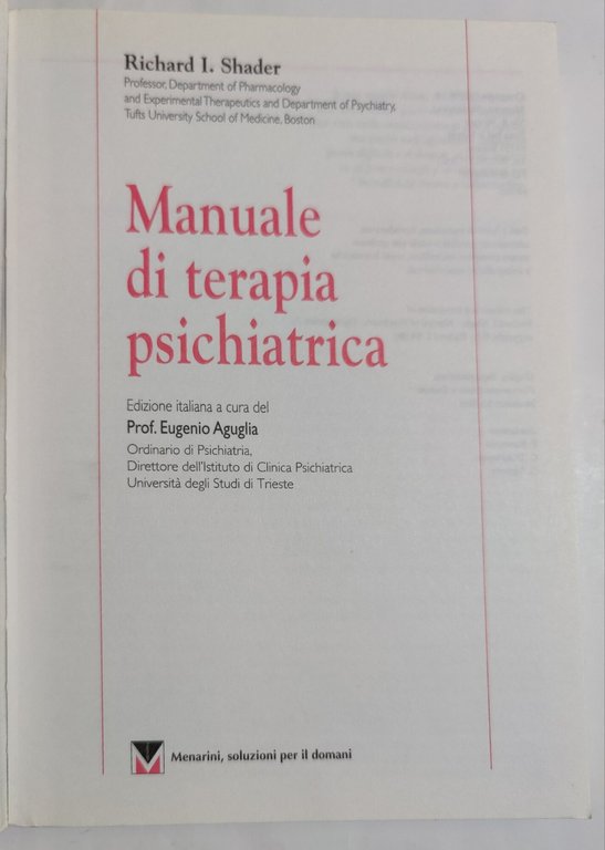 Manuale di terapia psichiatrica