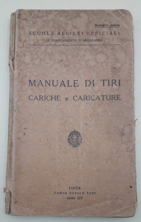 MANUALE DI TIRI CARICHE E CARICATURE(1936)