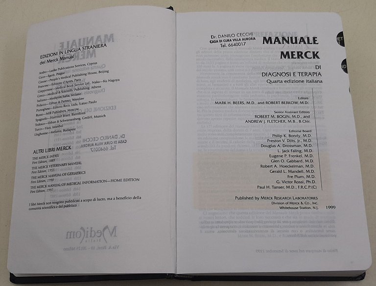 Manuale Merck - Diagnosi e terapia- edizione del centenario | Immagine Gallery 2