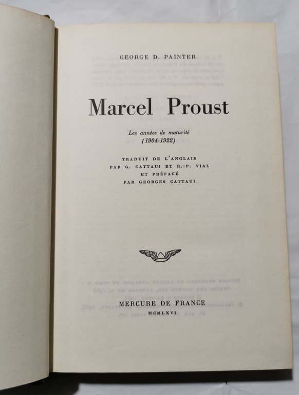 Marcel Proust _ Les années de la maturité ( 1904-1922 …