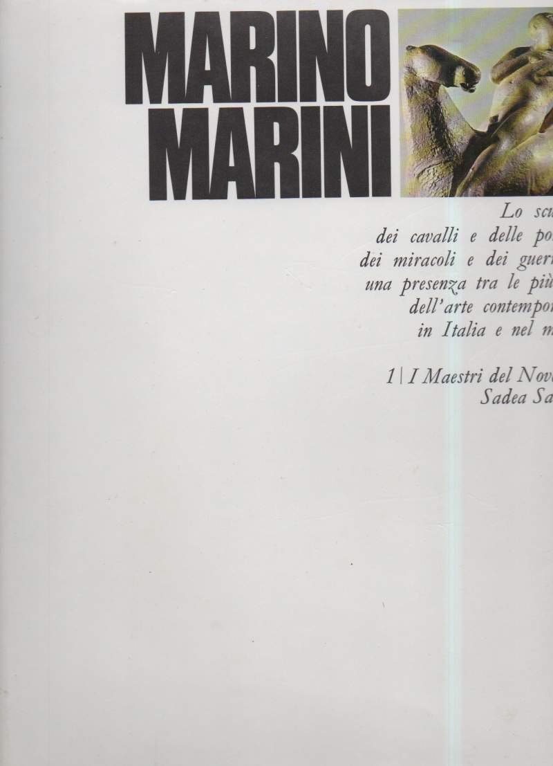 MARINO MARINI - (1968) scultore dei cavalli e delle pomone …