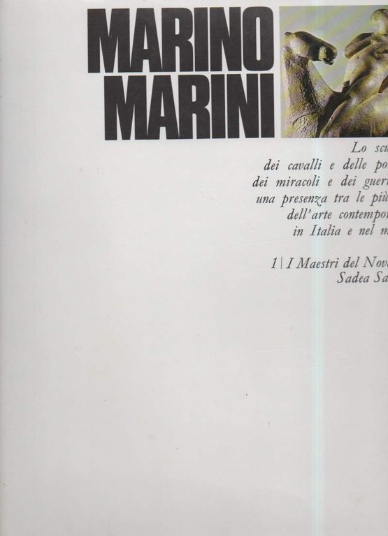 MARINO MARINI - (1968) scultore dei cavalli e delle pomone …