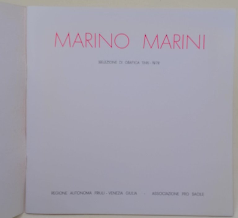 Marino Marini-selezione di grafica 1946-1978