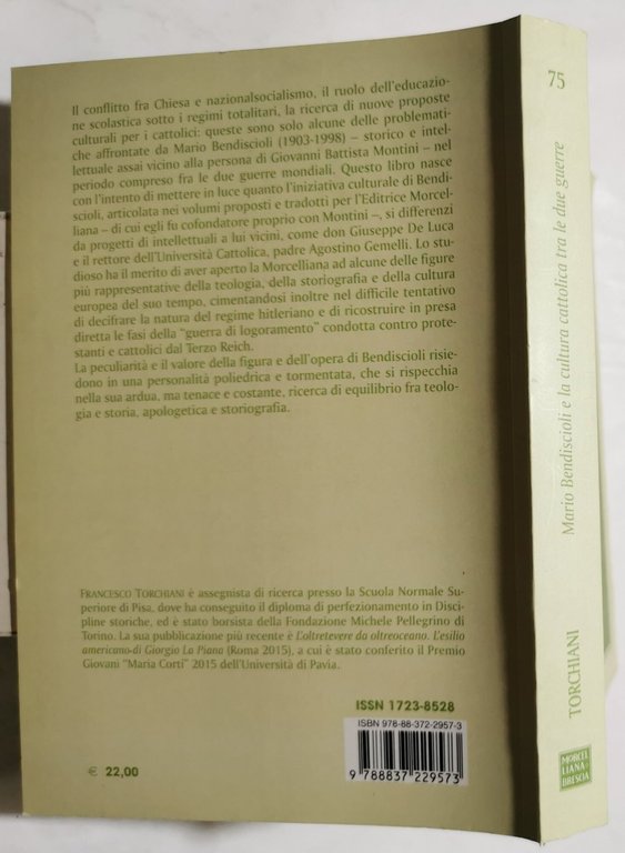 Mario Bendiscioli e la cultura cattolica tra le due guerre