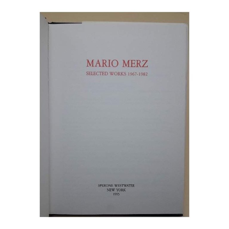 MARIO MERZ SELECTED WORKS 1967-1982(1995)