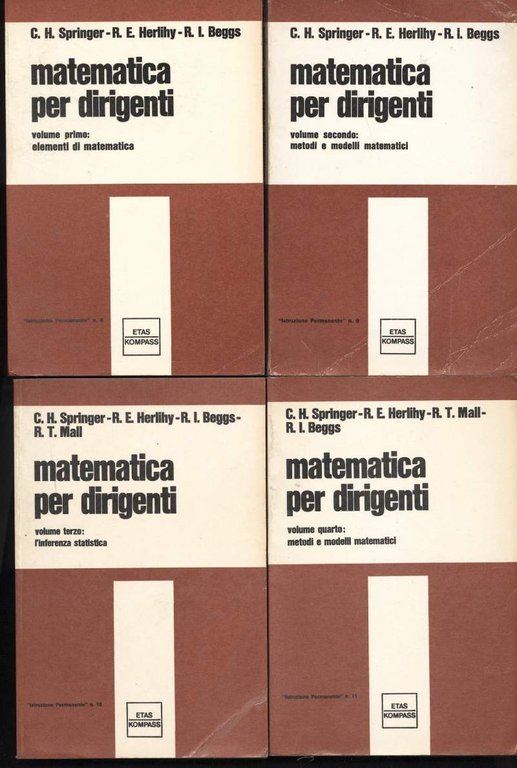 MATEMATICA PER DIRIGENTI 4 voll.