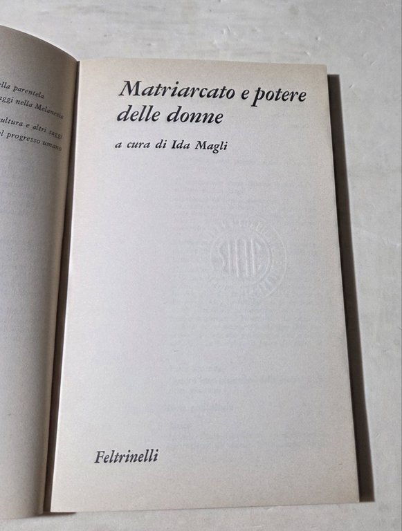 Matriarcato e potere delle donne