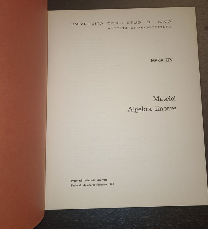 Matrici algebra lineare