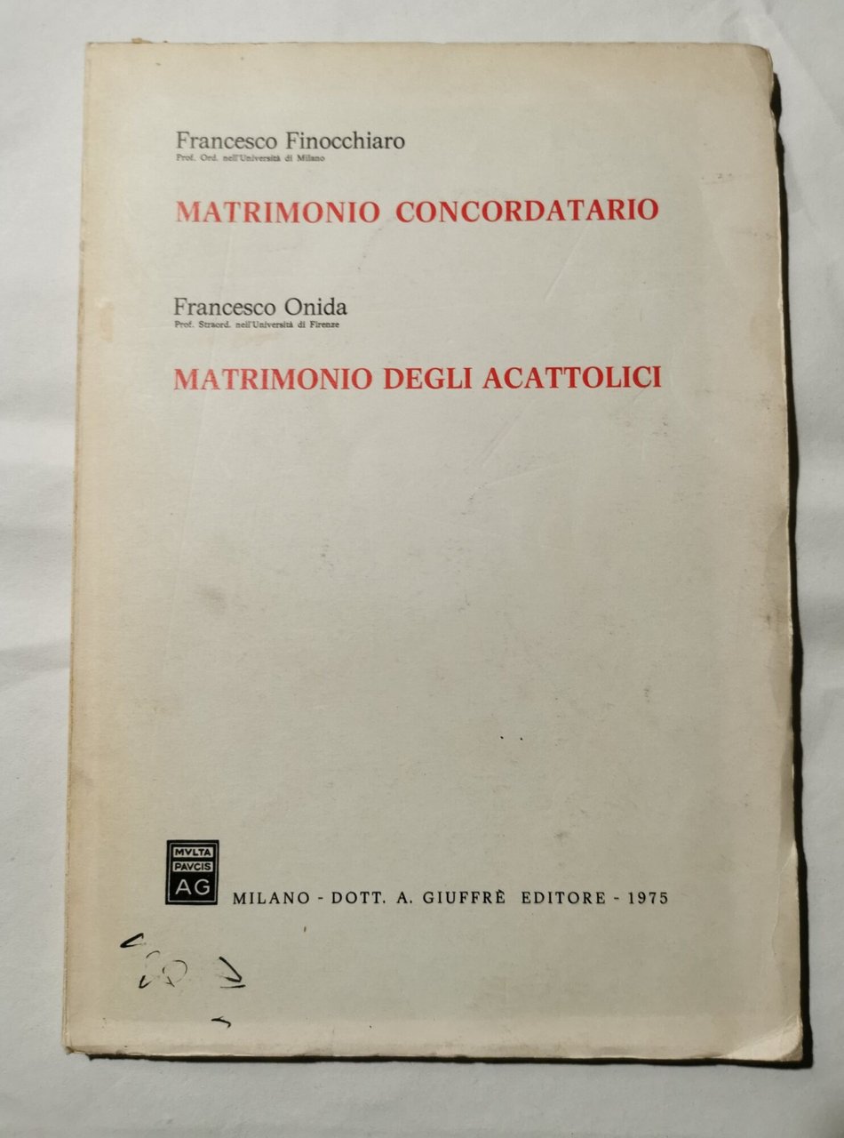 Matrimonio concordatario - Matrimonio degli acattolici