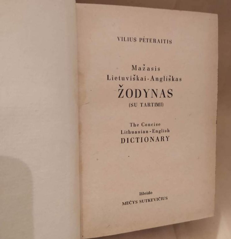 MAZASIS LIETUVISKAI-ANGLISKAS. ZODYNAS (su tartimi)