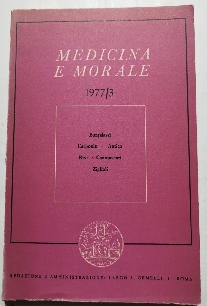 Medicina e morale num. 3 /1977