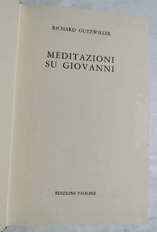 Meditazioni su Giovanni