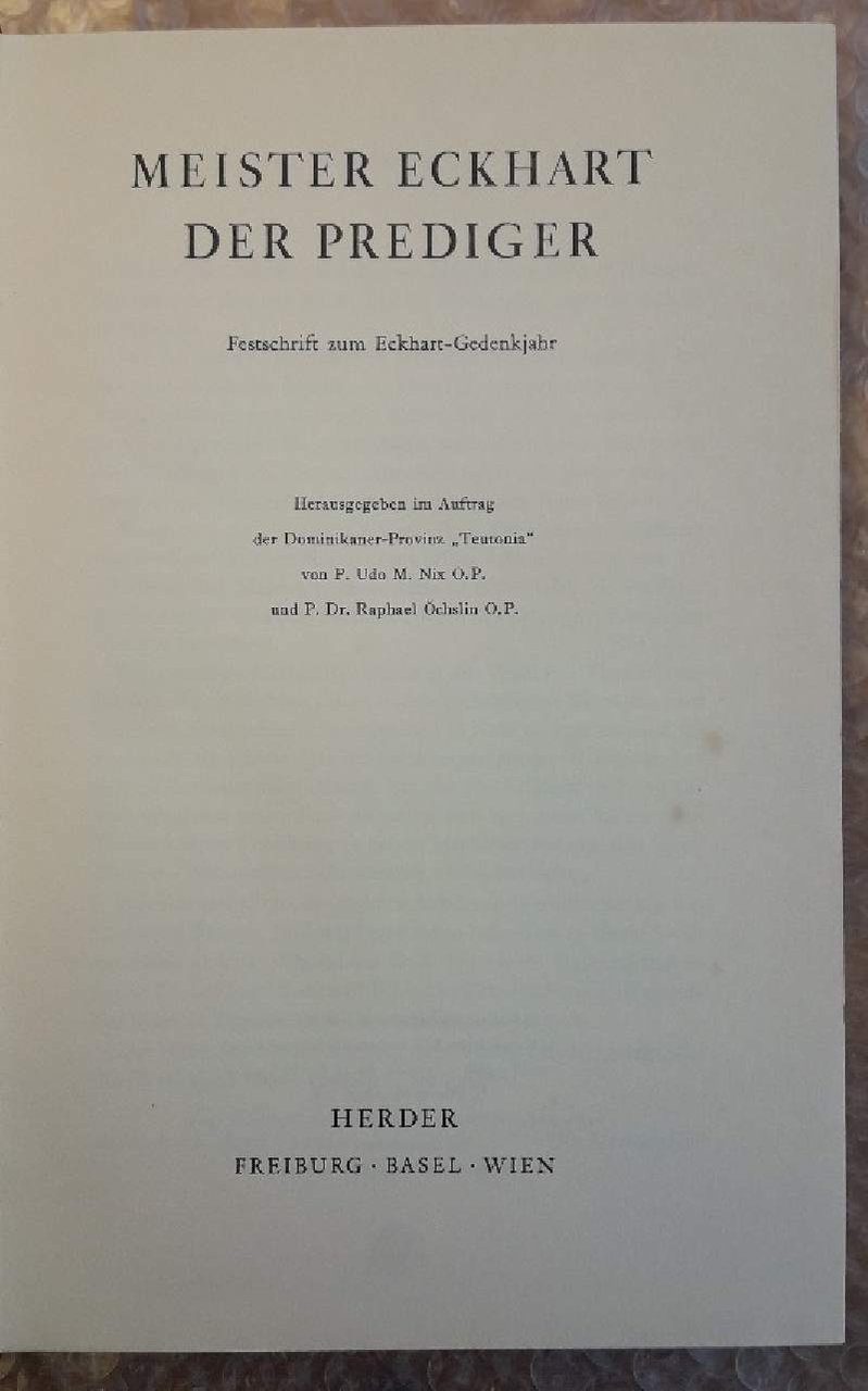 MEISTER ECKHART DER PREDIGER(1960)