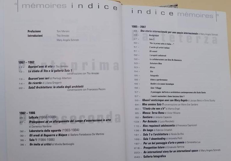 MEMOIRES-SALA 1 -CRONISTORIE D'ARTE CONTEMPORANEA 1967-2007(2008)