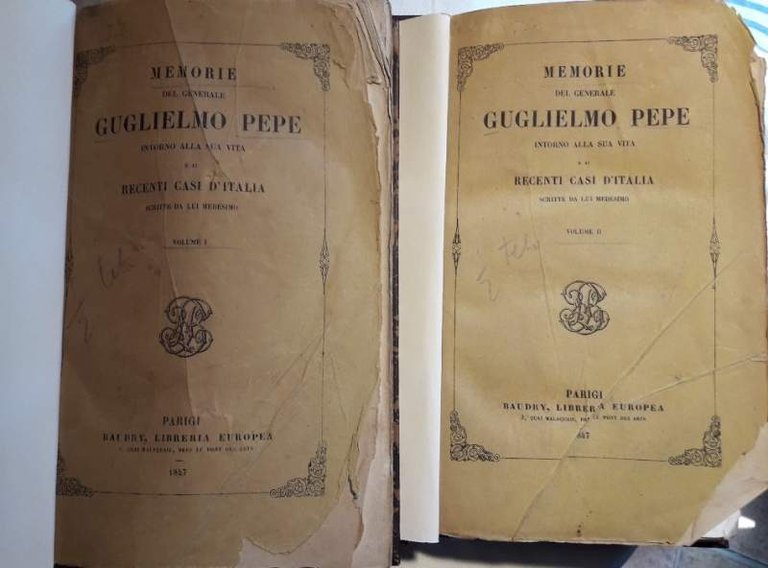 MEMORIE DEL GENERALE GUGLIELMO PEPE INTORNO ALLA SUA VITA E … | Immagine Gallery 2