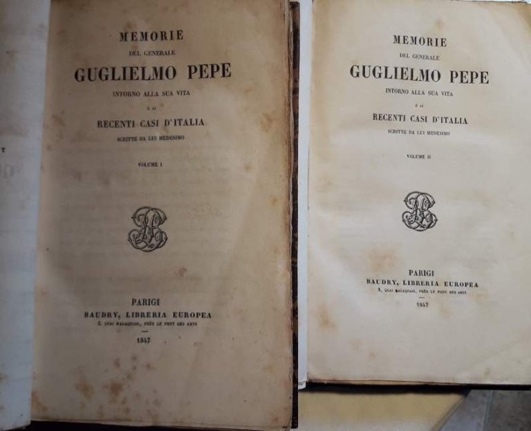 MEMORIE DEL GENERALE GUGLIELMO PEPE INTORNO ALLA SUA VITA E … | Immagine Gallery 6