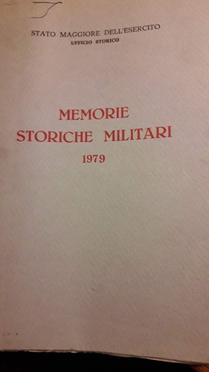 MEMORIE STORICHE MILITARI-1979(1980)