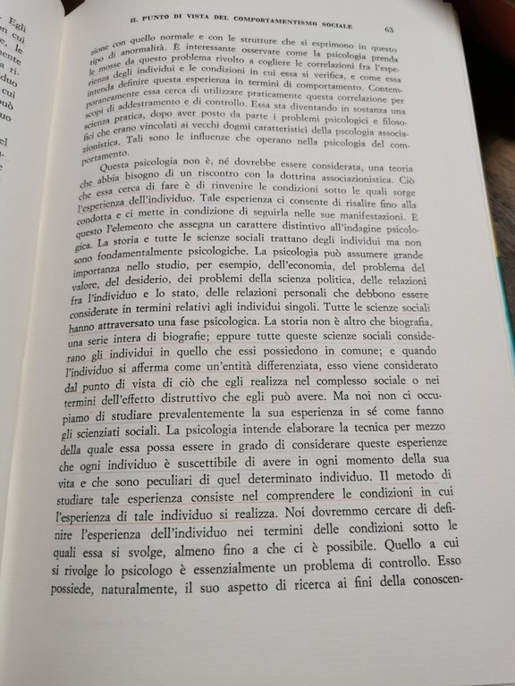 Mente se e societa'da punto di vista di uno psicologo …