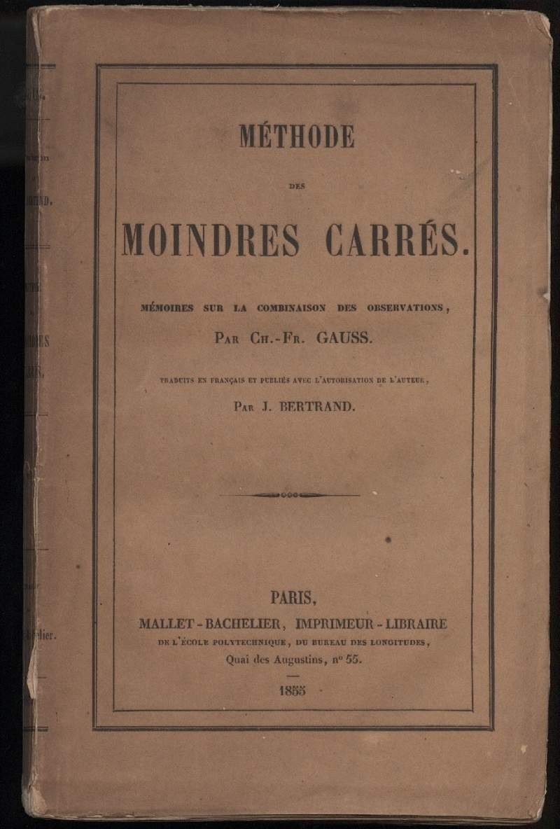 METHODE DES MOINDRES CARRES(1855)