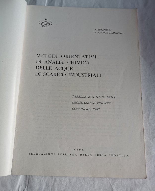 Metodi orientativi di analisi chimica delle acque di scarico industriali