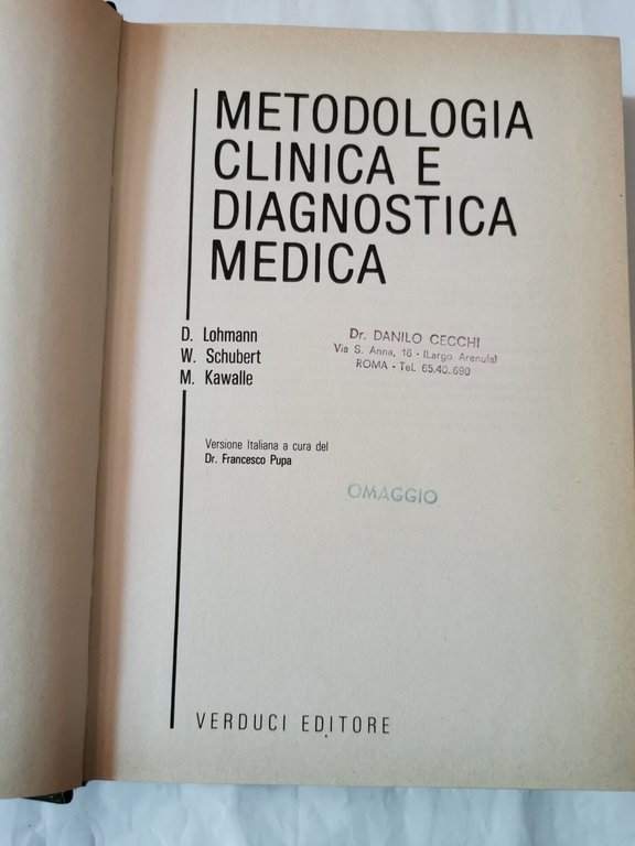 Metodologia clinica e diagnostica medica