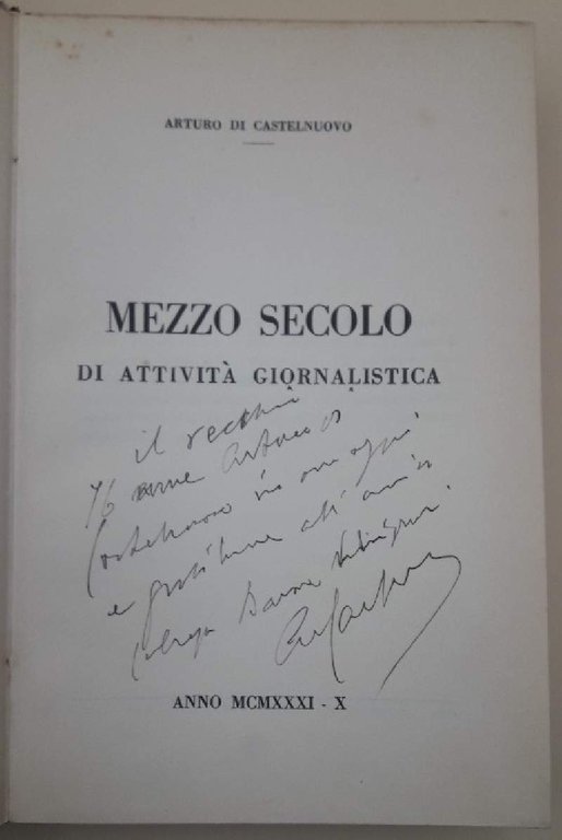 MEZZO SECOLO DI ATTIVITA' GIORNALISTICA (1931)