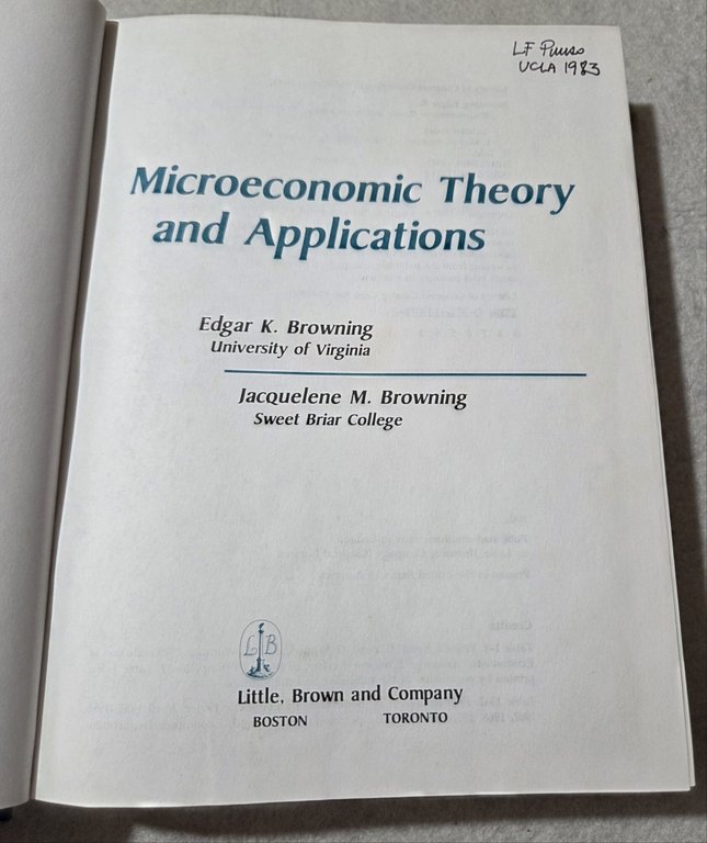 Microeconomic theory and applications | Immagine Gallery 2