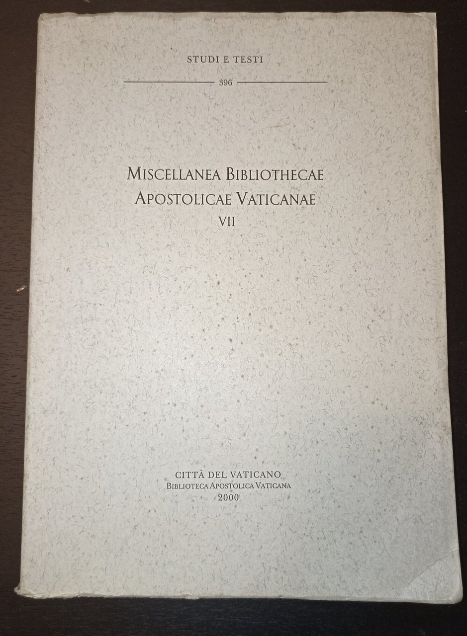Miscellanea Bibliothecae Apostolicae Vaticanae VII