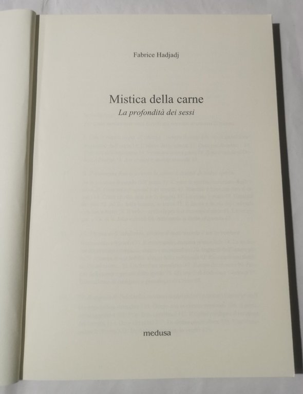 Mistica della carne. La profondità dei sessi